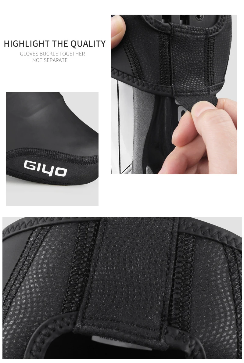 GIYO Cycling Boot Covers MTB Shoe Covers Winter Warm Thermal Neoprene Overshoes Waterproof Toe Shoe Covers Booties For Bike