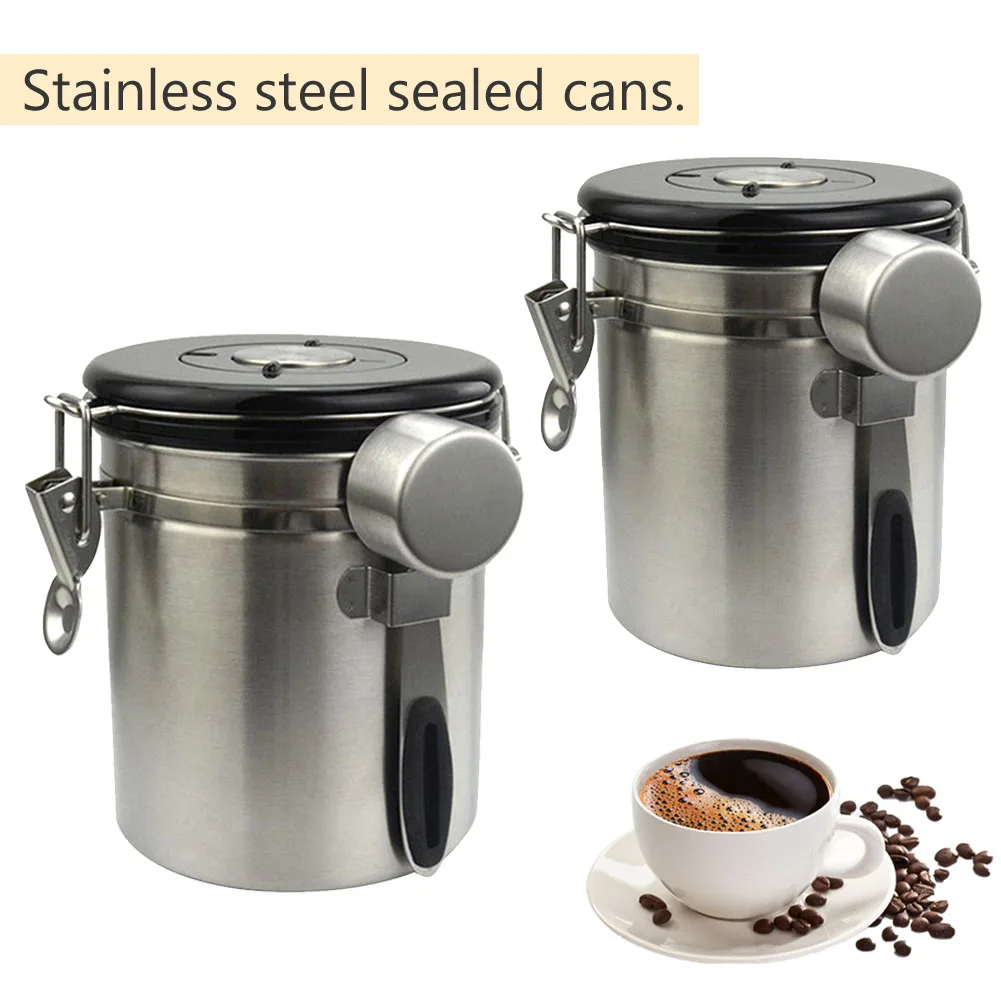 Герметичная банка для хранения Ложка домашняя кухня еда нержавеющая сталь регулировка времени циферблат вакуумный контейнер кофейные зерна с выхлопом переключатель