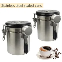 Герметичная банка для хранения Ложка домашняя кухня еда нержавеющая сталь регулировка времени циферблат вакуумный контейнер кофейные зерна с выхлопом переключатель