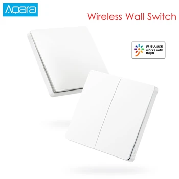 

Aqara Smart Wireless Light Switch Wall Switch Single / Double Key ZigBee WiFi Wireless Connection work with Mijia APP for Home