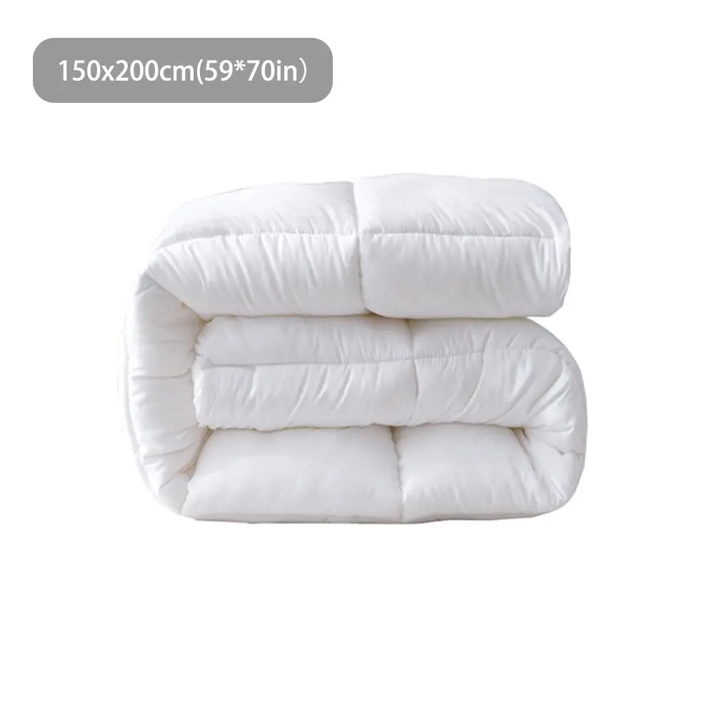 Теплое зимнее утепленное одеяло/пуховое одеяло/стеганое одеяло, пуховая ткань, микрофибра, наполнитель, моющийся Комплект постельного белья, альтернативное пуховое одеяло для дома - Цвет: 1.5m x 2m White