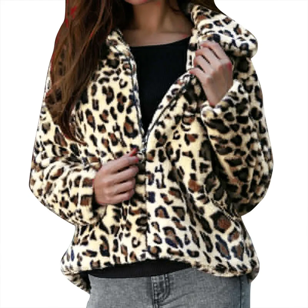 Женская леопардовая куртка с принтом, пальто с длинными рукавами, винтажная одежда, кардиган, топы, осенняя куртка для женщин, Casaco Feminino Chaquetas Mujer - Цвет: Khaki
