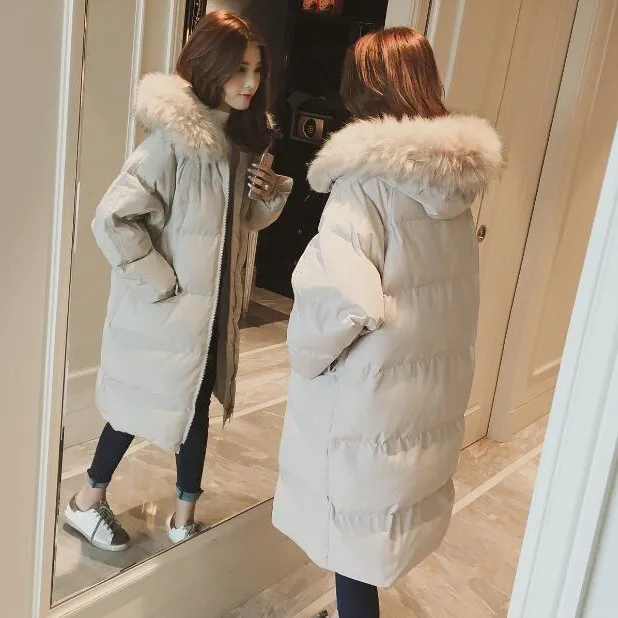 

New Style Korean-style Loose Thick Mid-length Cotton-padded Jacket down Jacket Cotton-padded Clothes Coat Winter