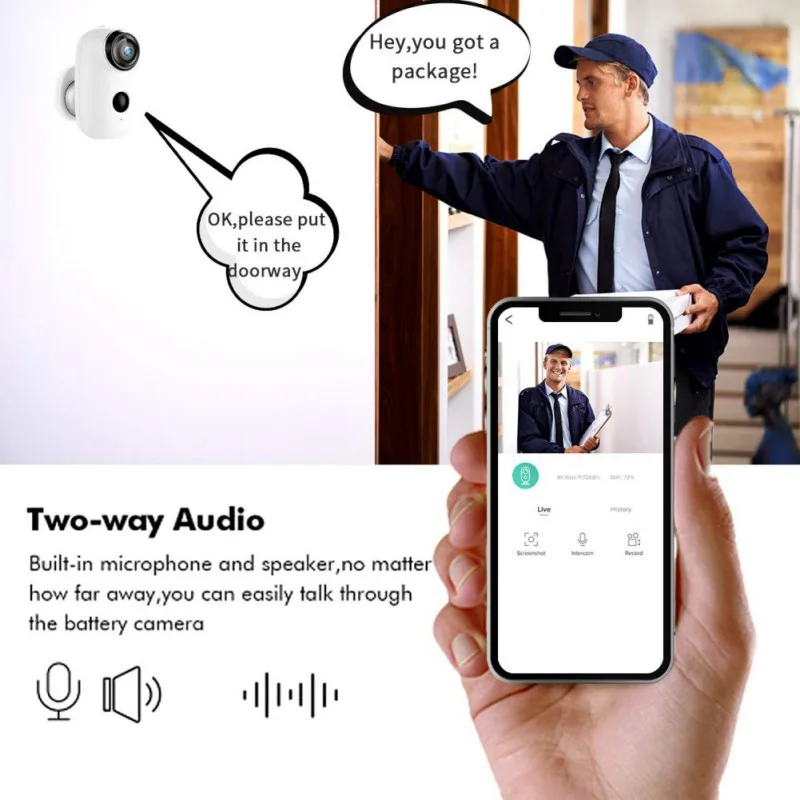 1080P HD Smart Surveillance Camera Home Waterproof Mobile 2.4G WIFI Remote Monitoring Camcorders Long Standby 1080P HD Smart Surveillance Camera Home Waterproof Mobile 2.4G WIFI Remote Monitoring Camcorders Long Standby