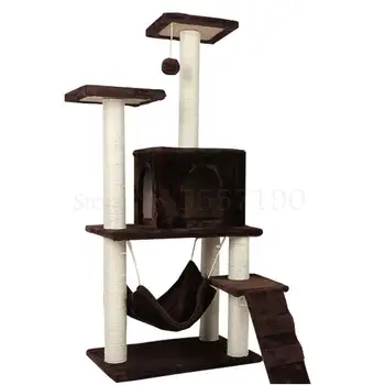 

Cat Climbing Frame Cat Nest Cat Tree Sisal Cat Furniture Cat Climbing Frame Toy Large Solid Wood Cat Shelf Integrated Villa