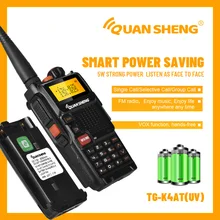 Talkie Walkie Dual Band UHF VHF Ham Radio HF Transceiver Radio Station Communication Radios Quansheng TG-K4ATUV Intercom Hunting