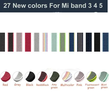 

Strap for Mi band 5 Bracelet Nylon For Xiomi Mi band 4 Nylon Strap Watchband Nylon Strap Watch Strap Wristband For Mi band 4 5 3