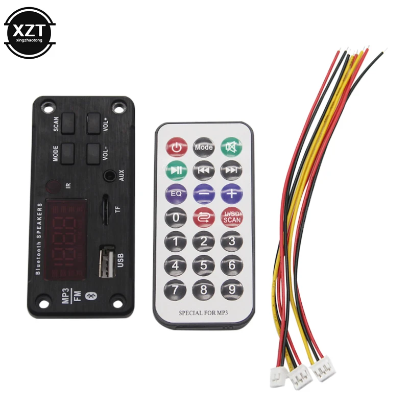 

Wireless Bluetooth 5.0 MP3 WMA Decoder Board LED Audio Module Support USB TF AUX FM Audio Radio Module For Car accessories 5V