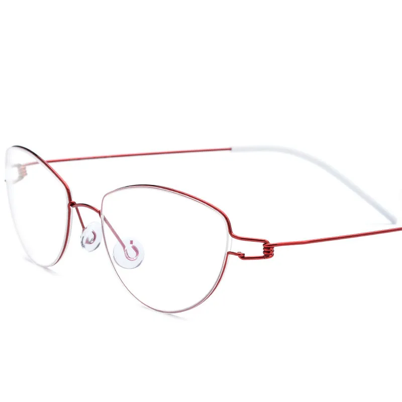

Titanium Alloy Cat Eye Glasses Frame Women Vintage Clear Eye Glasses Optical Myopia Prescription Eyeglasses Frames Eyewear Gafas