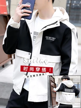 

Men coat 2020 spring and autumn the new Korean fashion clothes gown frock casual jacket male spring