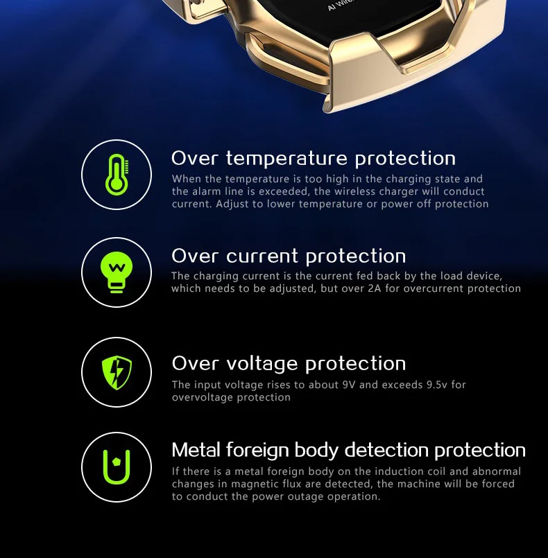 FLOVEME Qi Car Wireless Charger For iPhone Samsung Xiaomi Car Mount Infrared Induction Fast Wireless Charging Car Phone Holder phone stand for bike