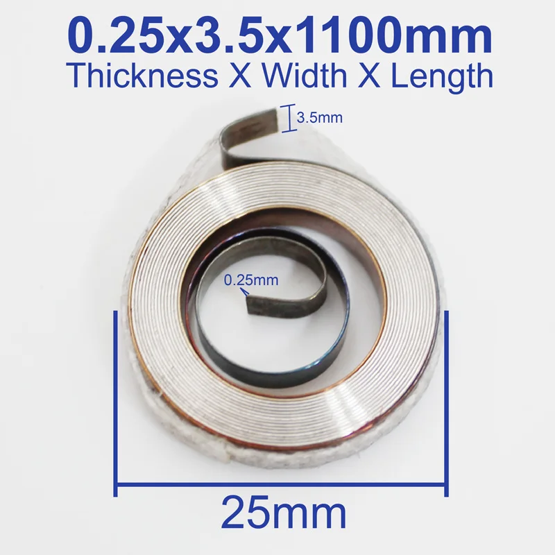

0.25x3.5x1100mm constant force spring