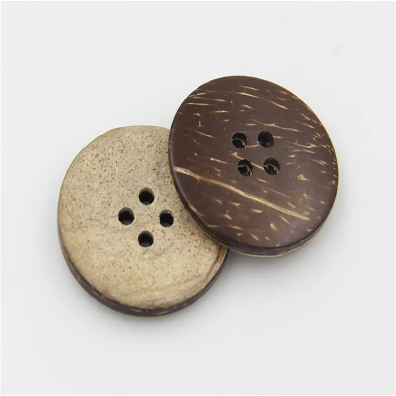 

1lot=100 pieces Natural coconut shell buttons 4holes decorative buttons Diy sewing accessories