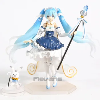 

Hatsune Miku Figma EX-054 Snow Miku 2019 Snow Princess ver. PVC Action Figure Collectible Model Toy