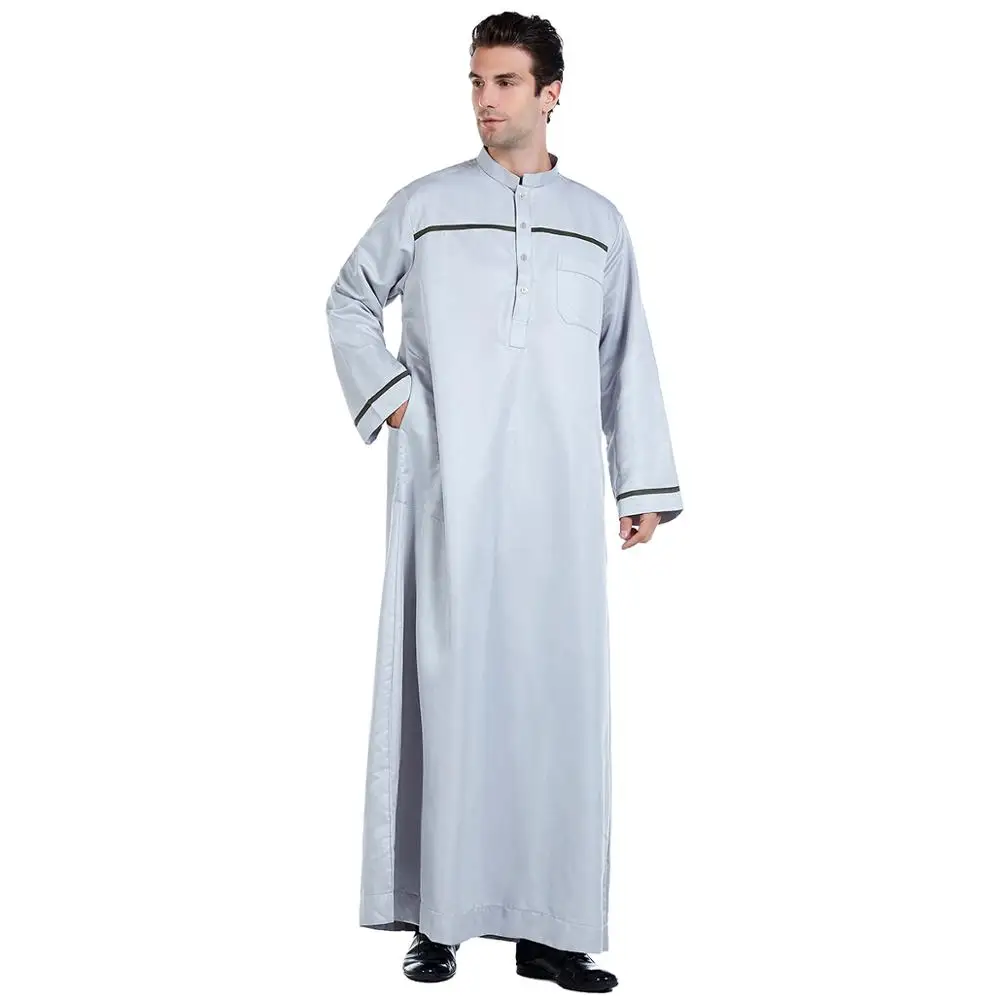 Ramadan Muslim Men Jubba Thobe Long Dress Islamic Clothes Prayer Abaya ...