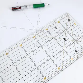 

1 Pcs15*60cm Acrylic Patchwork Aligned Ruler Transparent Drawing Ruler Sewing Measuring Supplies Cloth Handmade Quilting Seam