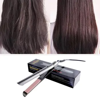 

2 in 1 Dual Use Hair Curling & Straightening Iron Hair Straightener Hair Curler Wet & Dry Flat Iron Hair Styler
