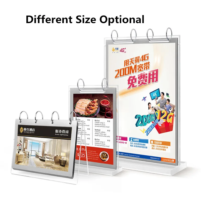 A5 Double-Sided Presentation Clear Acrylic Table Sign Holder Stand Restaurant Menu Paper Cardboard Poster Display Stand hard plastic clear double sided acrylic sign holder photo menu frame u card sleeve