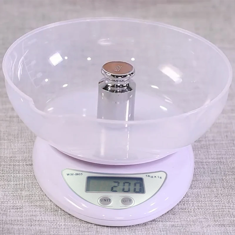 Báscula digital portátil para comida, balanza electrónica LED de 5 kg/1g, útil en cocina