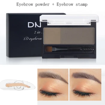 

Pretty Comy Two-color eyebrow powder with eyebrow brush + eyebrow stamp