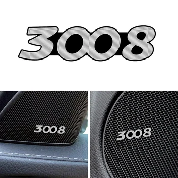 

Car Styling Aluminum Emblem Badge For Peugeot 3008 206 308 207 406 407 408 Car Speaker audio stickers Decal Decoration