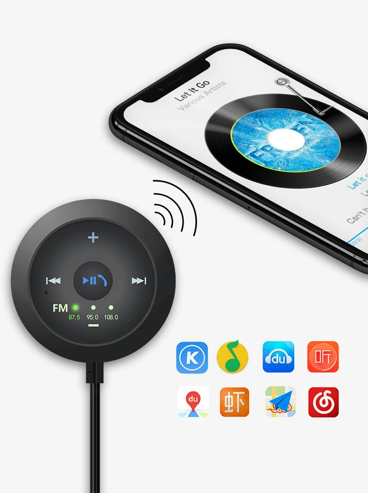 Автомобильный bluetooth-приемник Hands-free FM Bluetooth передатчик AUX центральная консоль автомобильный Bluetooth mp3-плеер авто аксессуары XC-102