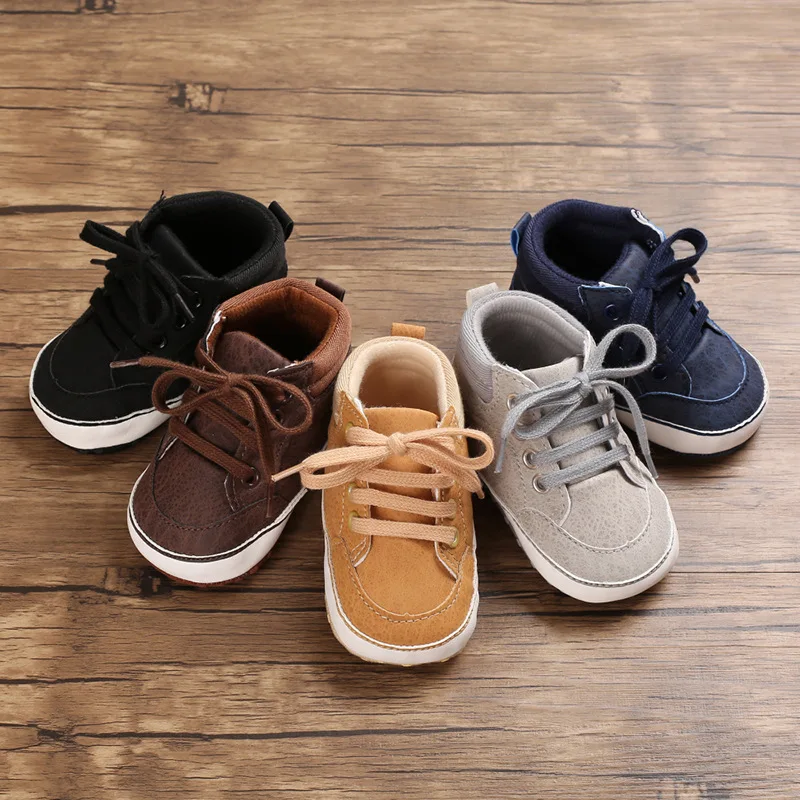 Shoes First-Walker High-Boots Toddler Newborn Infant Baby-Boy Crib Soft-Sole Anti-Slip