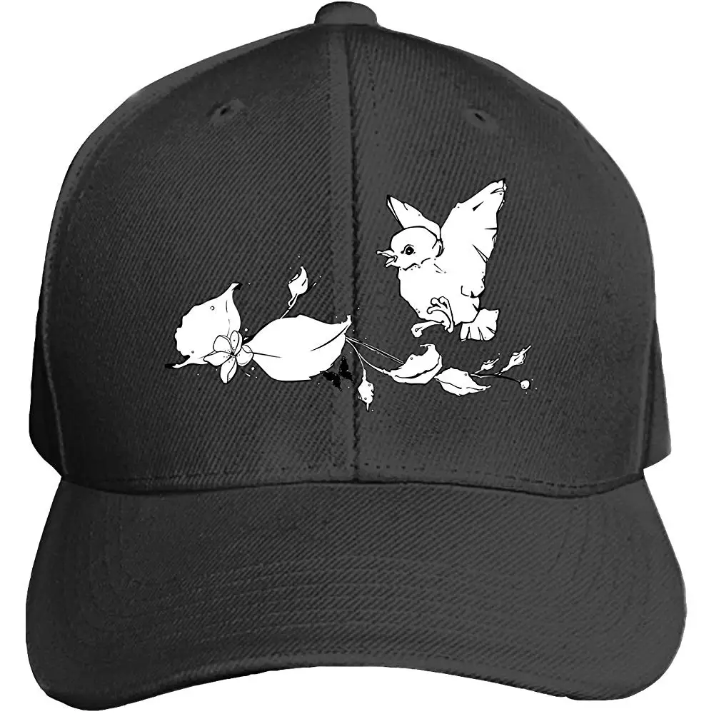 Подгонянная унисекс птица белая детская посадка Цветы Листья бейсболка для дальнобойщика Регулируемая остроконечная шляпа сэндвич
