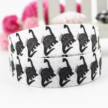 

9mm/16mm/22mm/25mm/38mm/75mm cartoon dinosaur print grosgrain ribbon 10/25/50yards DIY gift wrap sewing wedding decor ribbon