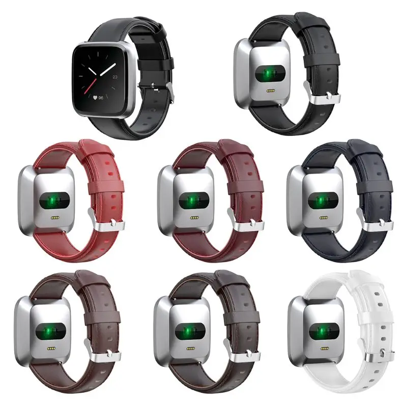 Масло воск кожаный ремешок для часов Браслет замена для Fitbit Versa Lite/Versa/Blaze Смарт часы браслет аксессуары