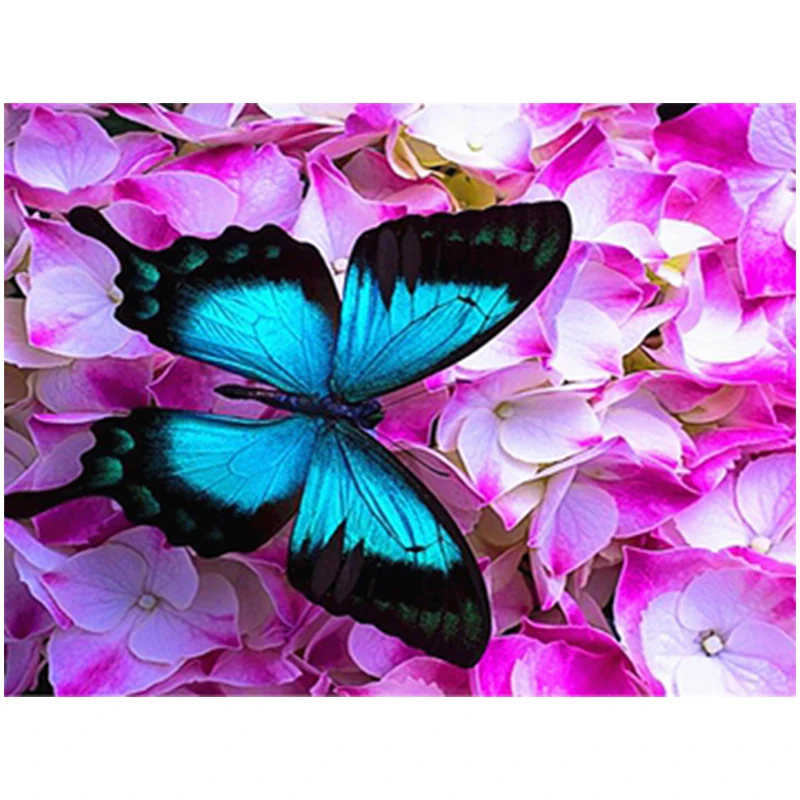 Full 5D Diy Daimond Painting Cross-stitch Butterfly&ampRose Petals 3D Diamond Rhinestones Paintings Embroidery Gifts | Дом и сад