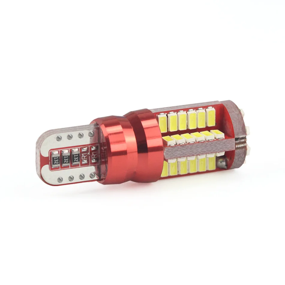 CANbus декодирование T10 3014 57SMD Автомобильный светодиодный широкая лампа подсветки номерного знака свет W5W маленькая лампа