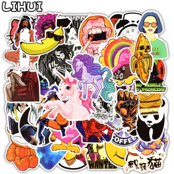 

100 PCS Classic Trendy Style Doodle Stickers Travel Graffiti Cool Fashion Sticker to DIY Car Motor Luggage Laptop Bike Scooter
