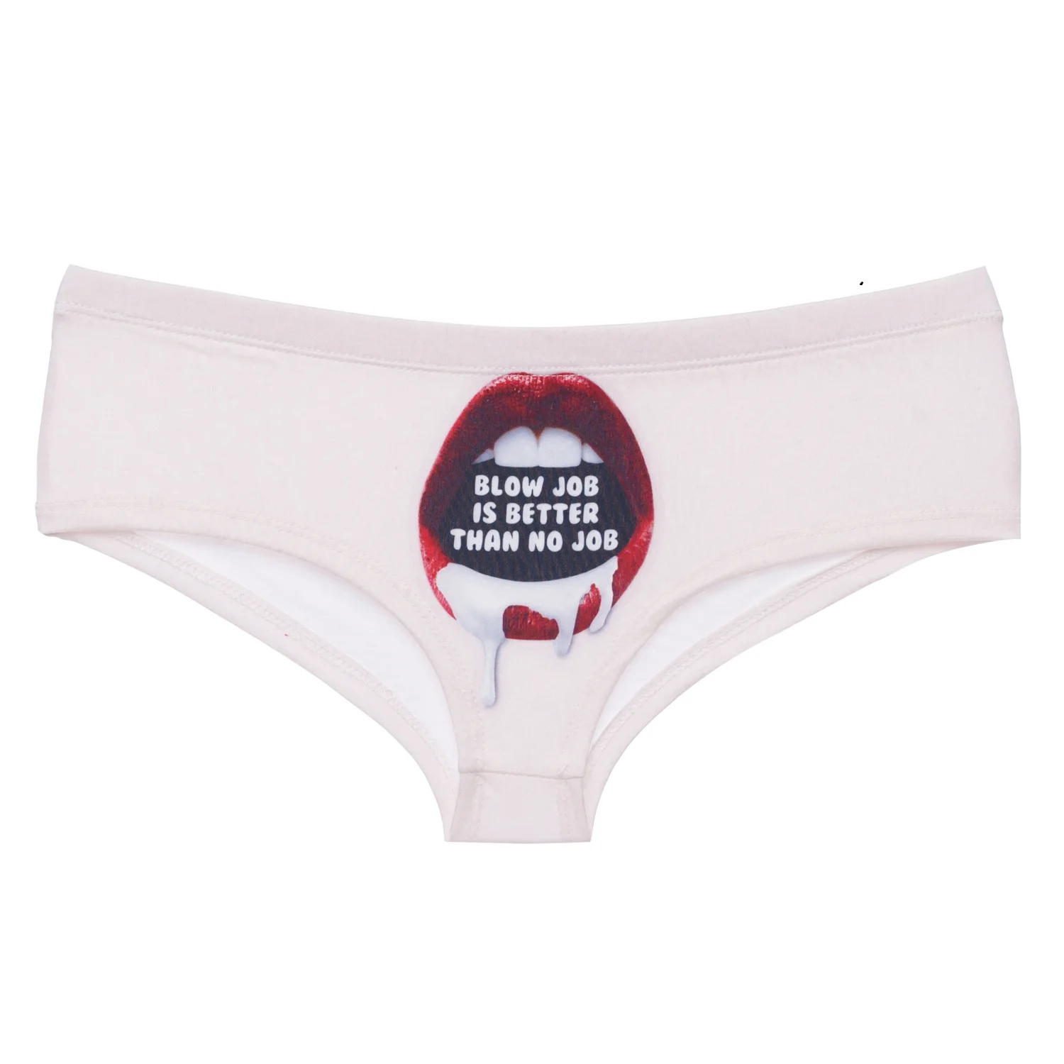 Opening Red Pink Lip Funny Print Sexy Women Underwear Hot Female