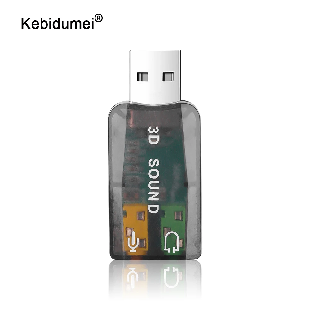 3D внешняя звуковая карта с USB на 3 5 мм Микрофон Разъем для наушников