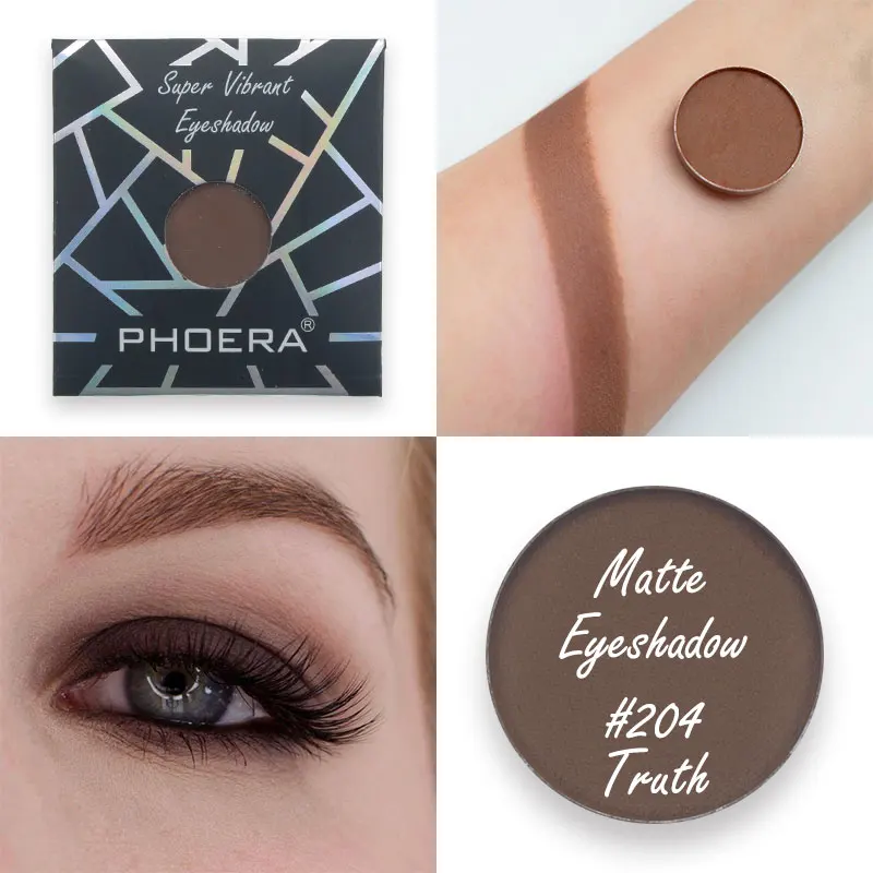 

PHOERA Monochrome Eye Shadow Palette Naked Matte Pearl Eye Shadow Professional Waterproof pigment Long Lasting Eyeshadow Powder
