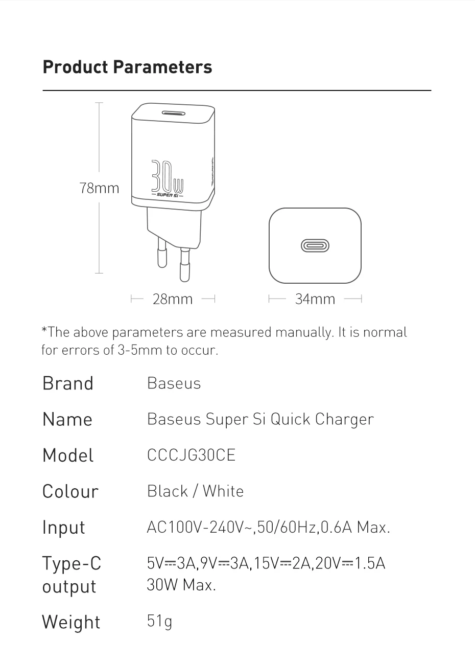 Baseus-Carregador USB C Super Si para Macbook,