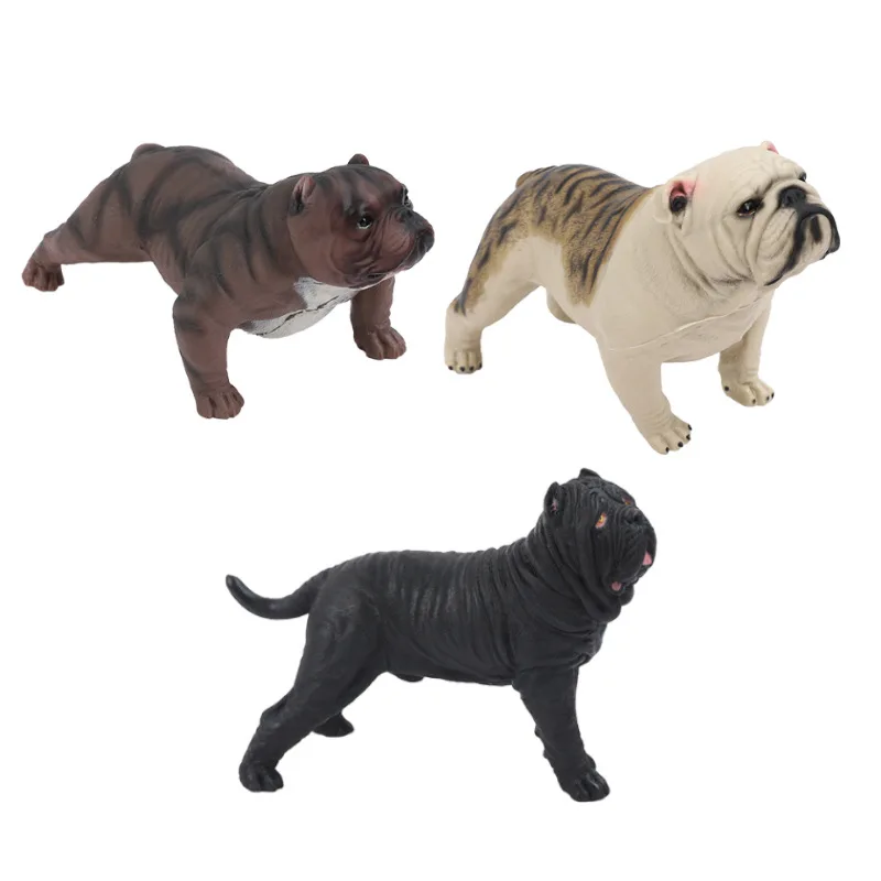 Модель животного мягкая ПВХ статуэтки животных охранник собака хулиган Питбуль