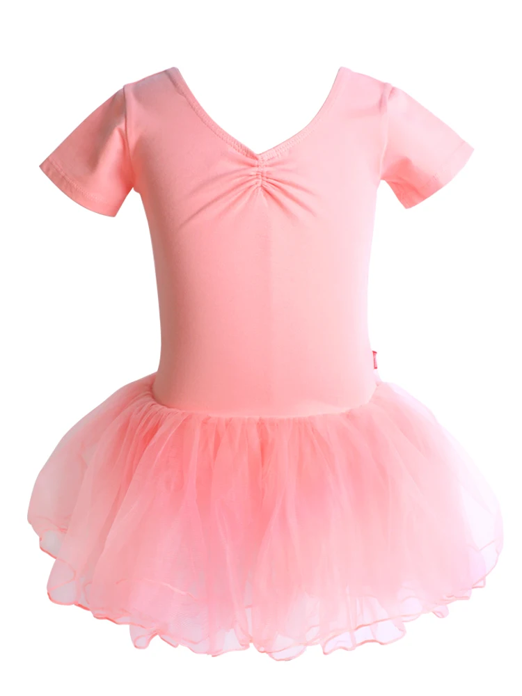 Girls Dance Costumes Ballet Leotards Kids Dance Bodysuits Tutu Dress Bubble Skirts Child Birthday Gymnastics