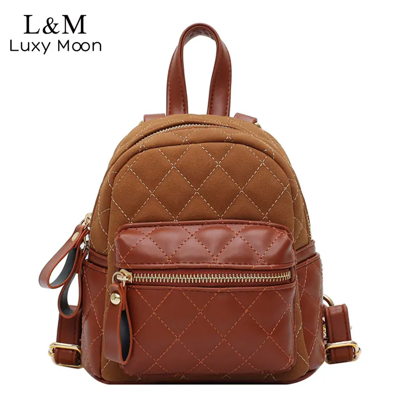 

Fashion Women Bag 2019 Mini Backpacks Multifunction Diamond Lattice Backpack Ladies Shoulder Bags female Sac mochila XA521H