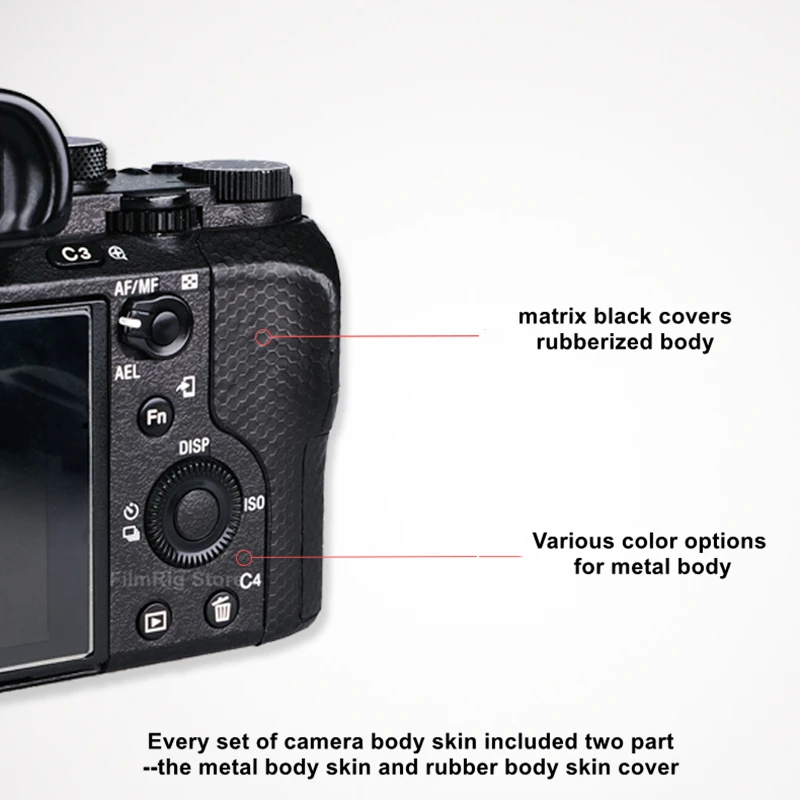 Pele para Sony Decalque Pele Anti-risco Câmera Capa A7ii A7sii A7rii Protetor Cabolsa Envoltório Adesivo Filme A7m2 A7s2 - Image 4
