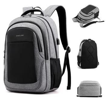 

2020 waterproof backpacks for men women black laptop notebook school bags usb charging business travel large canvas casual teens