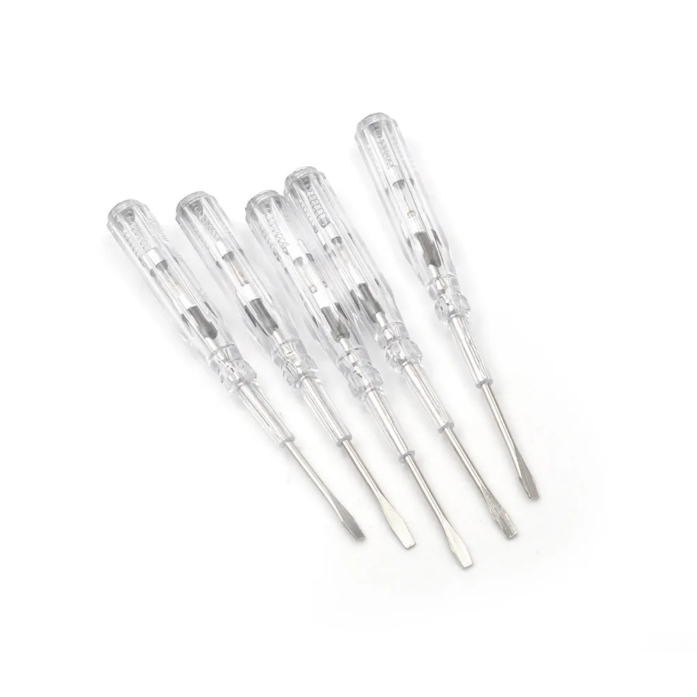 

1/2Pcs 100-500V Plastic Induced Electric Tester Screwdriver Probe With Indicator Light Voltage Tester Pen AC/DC Detector