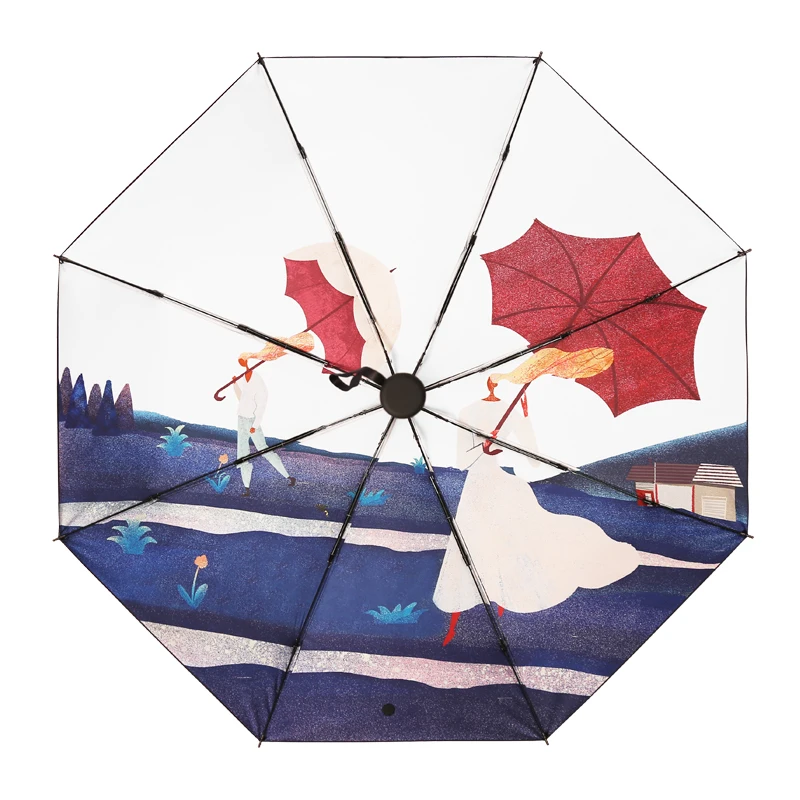 Мини зонт для женщин пять складной маленький портативный солнцезащитный Зонт с защитой от УФ свадебный подарок оптом