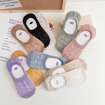 

Fashion Women Girls Summer Socks Style Lace Solid color Short Sock Antiskid Invisible Ankle Socks 2020 New 10 colors
