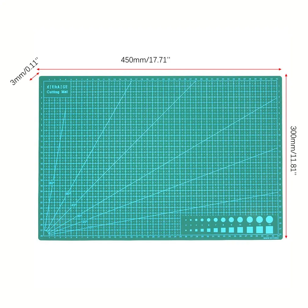 A3 режущий коврик режущий подклад режущий инструмент ручной работы для ручного формовочного блока Прочный ПВХ материал