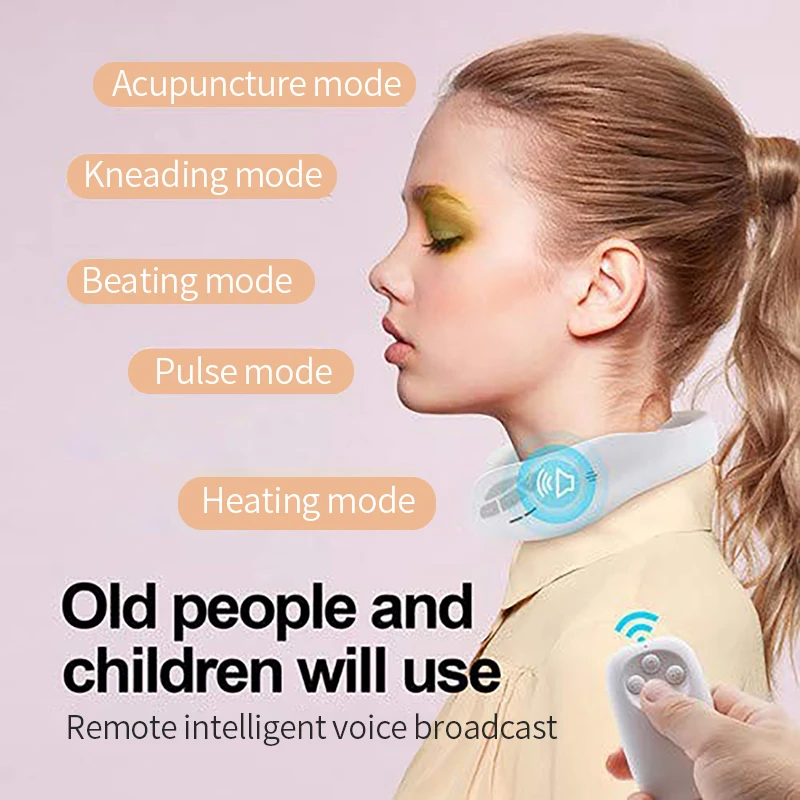 

New Smart Neck Massager Electric Massage Pillow of ABS+FG Slicone Cervical Pain Relief Physiotherapy Instrument for Health Care