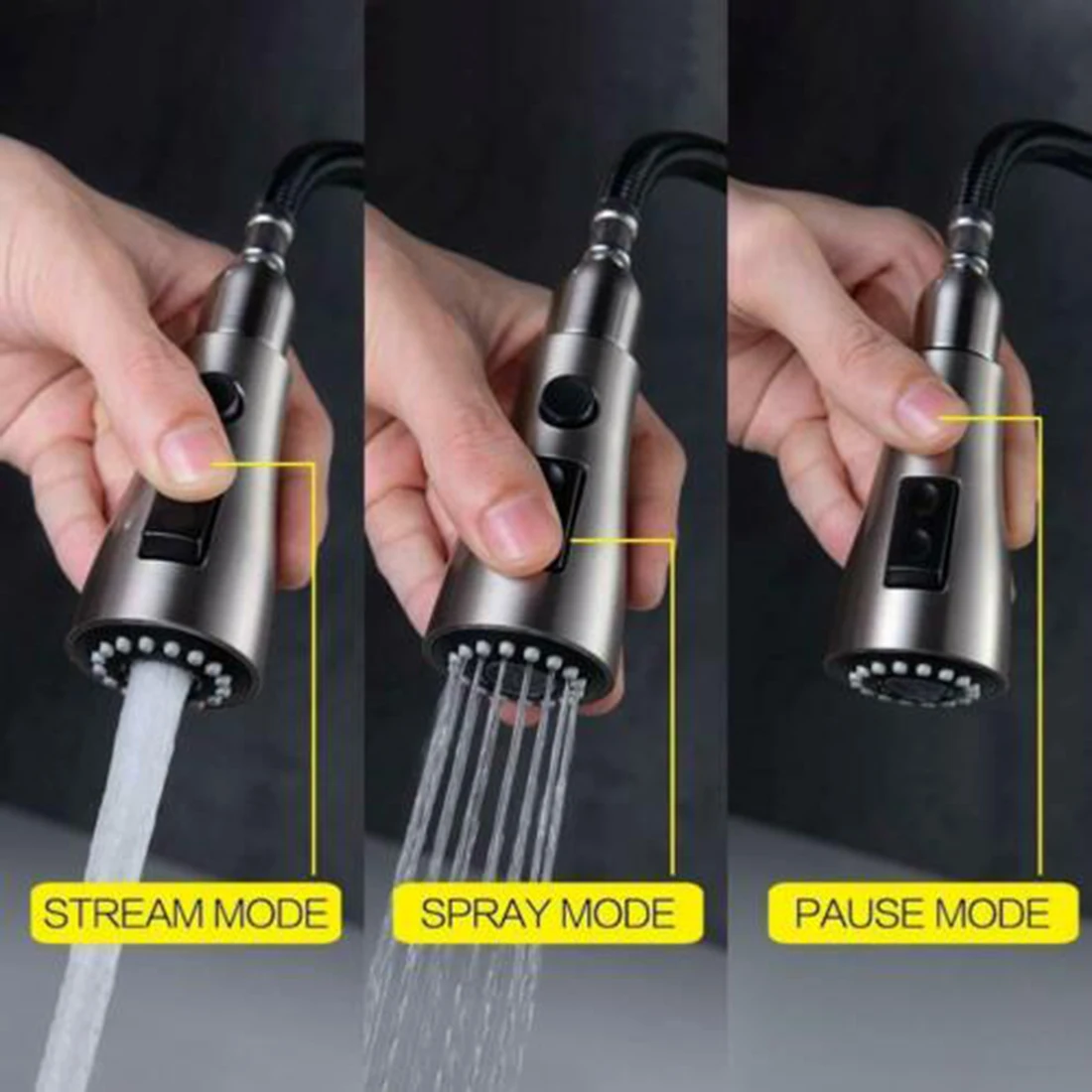 

Multifunction Stainless Steel Faucet Single Handle Pull Out Sprayer Kitchen Sink Attachment Faucets And Accessories