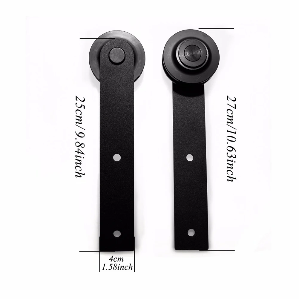 

2 Pcs Home With Screws Roller Rail Track Steel Top Mounted Kitchen Door Hardware Durable Sliding Barn Closet Bathroom