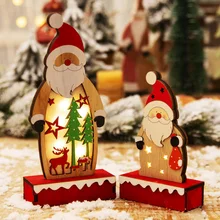 Креативный Рождественский деревянный олень светодиодный гирлянда Декор для дома отеля празднование рождество деревянная отделка рабочего стола